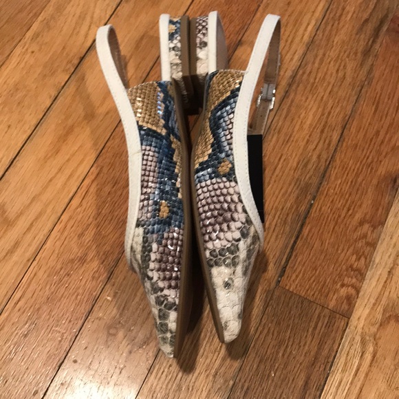 Express Snake print Slingback Flats NWT - Picture 2 of 7